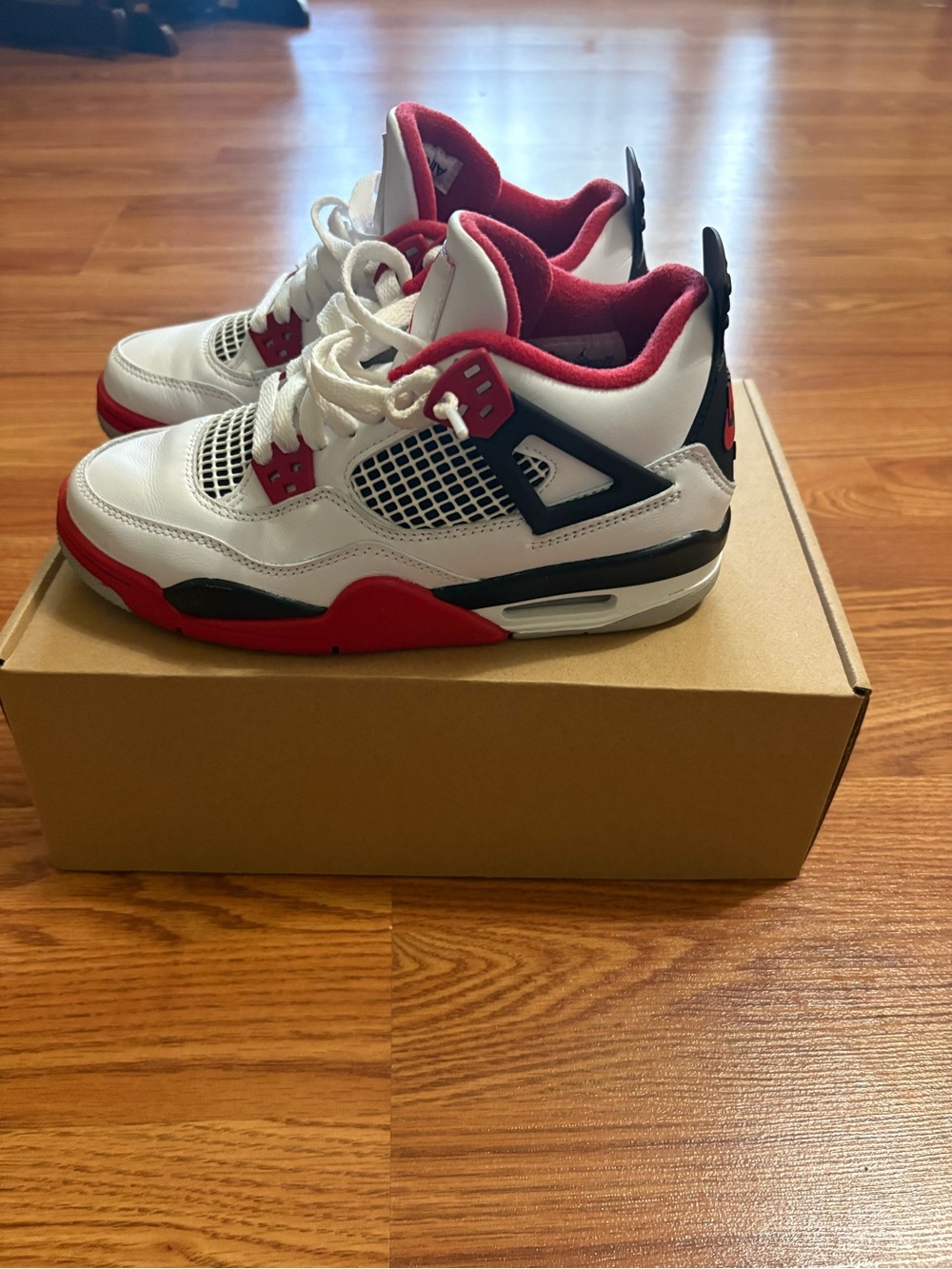 Jordan Kids White Red and Black Retro Sneakers